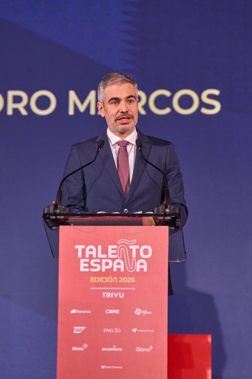 Edición 2026 de TALEÑTO España — Fernando Sampedro Marcos en el atril institucional